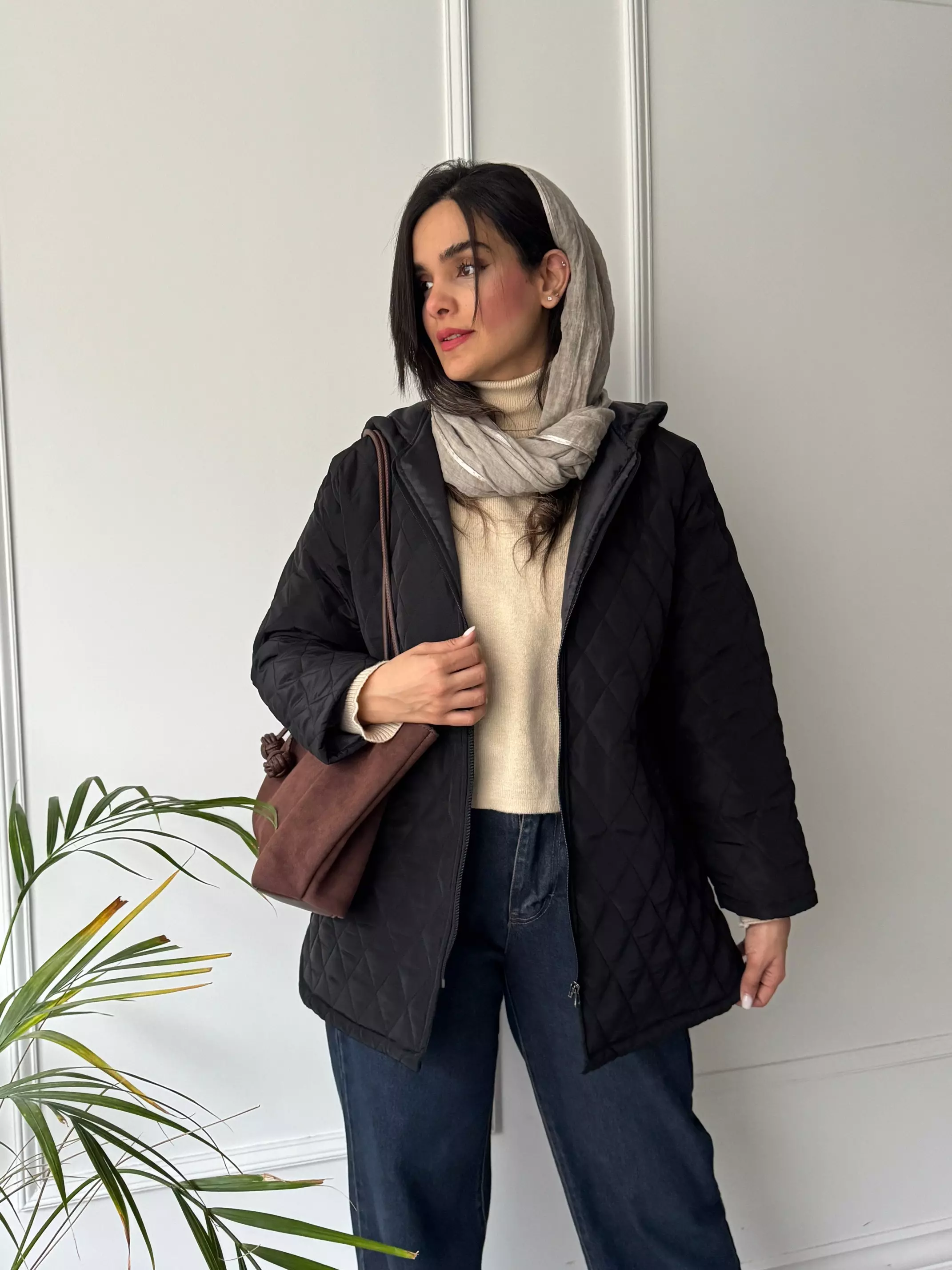 کاپشن زنانه کلاهدار آستردار ونوس